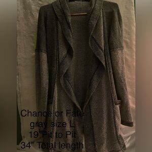 Chance or Fate Charcoal Hooded Women's Cardigan